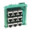 For Rj45 8P8C Ethernet Port Terminal Block Adapter With 9 Screw Terminals And For Din Rail Mount Design For Network Connections