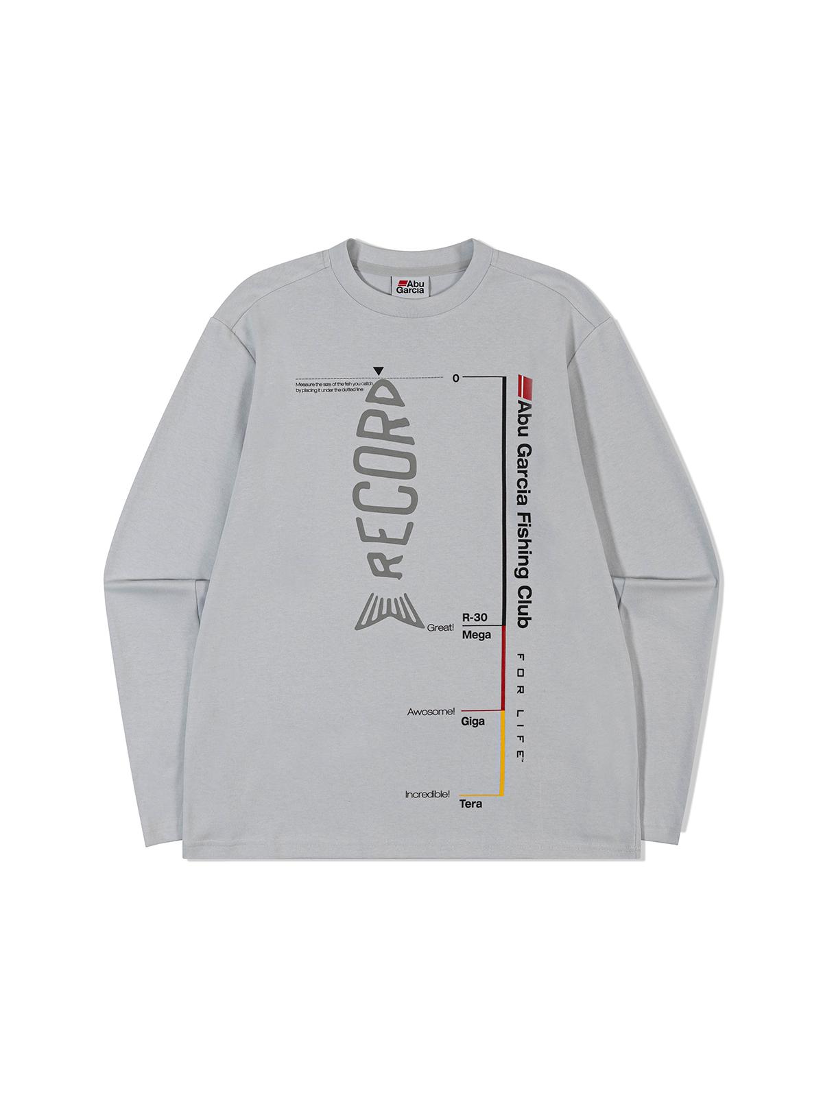 Футболка Abu Garcia Fish Ruler с графическим принтом, светло-серая L/Xxl