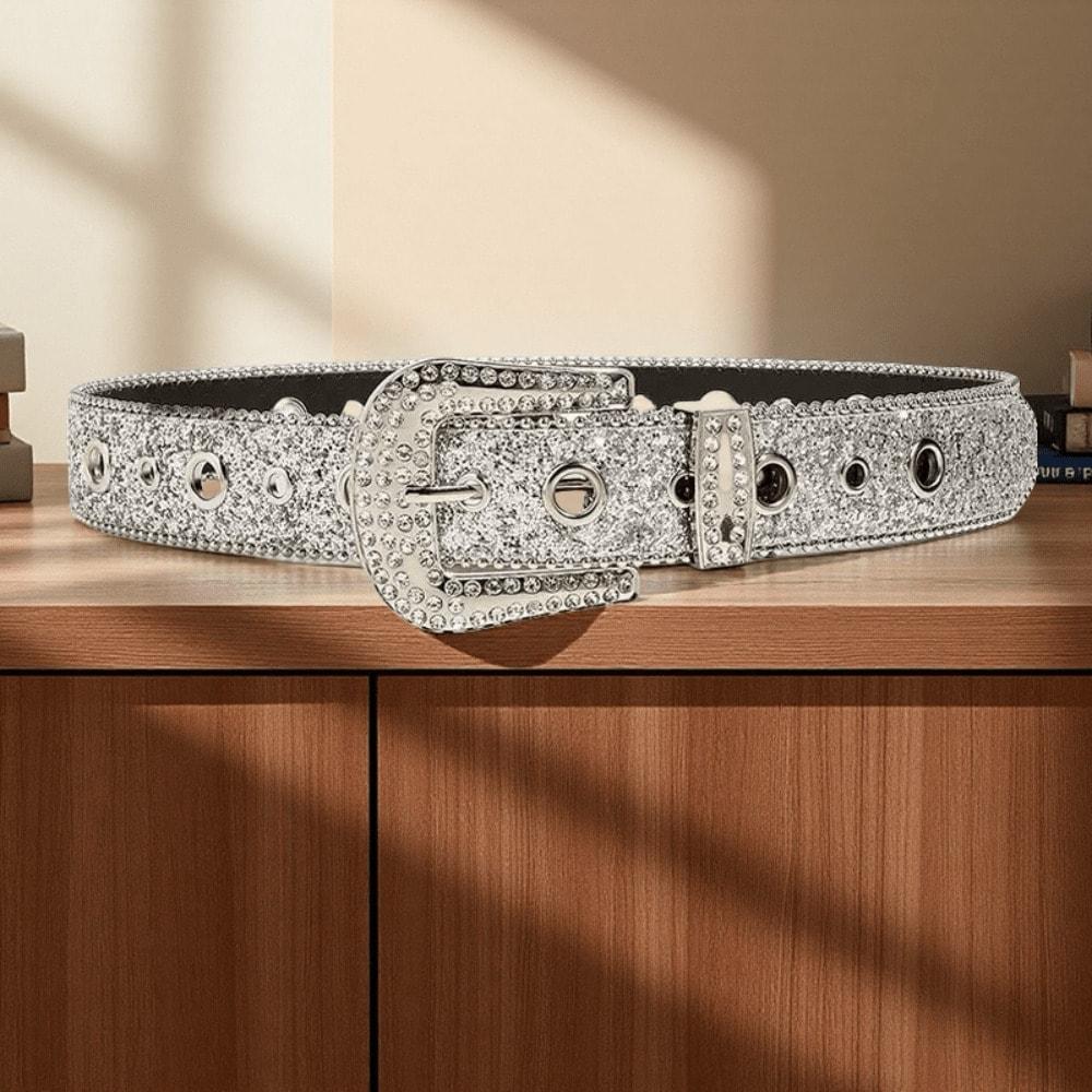 Fashion Personality Flash Belt Women's Decorative Jeans Belt Versatile Belt Decorative Women