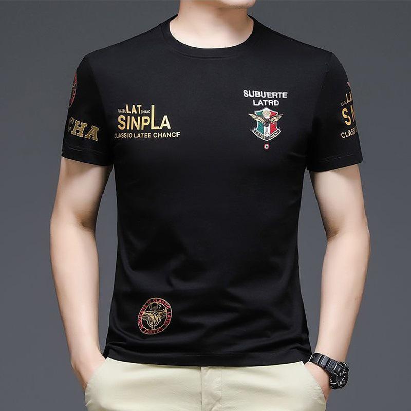 Men's Korean Slim Fit Summer Short Sleeve Printed T-Shirt