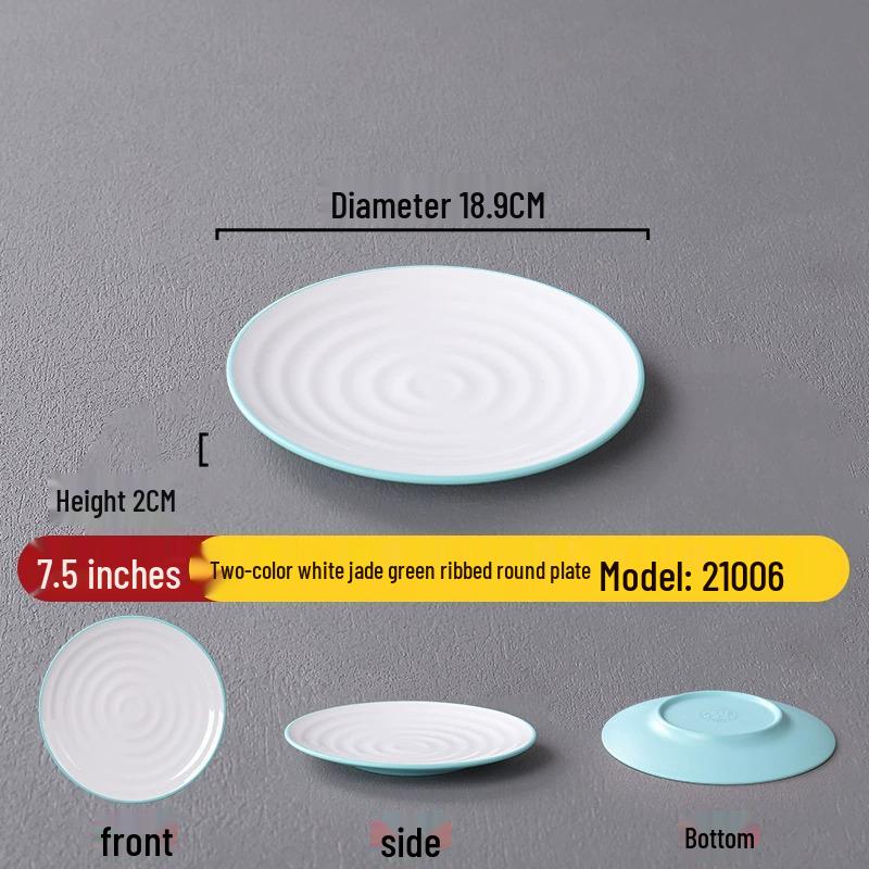 Nordic Style Commercial Buffet Plate – Durable Round Plastic Plate for Hotels and Restaurants