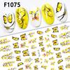 2pcs Autumn Flower Nail Stickers Y2K Butterfly Nail Supplies Nail Decals Cute Bee Fox Stickers For Nails Nail Art Decoration