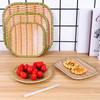 Imitation Bamboo Weaving  Pot Vegetable Plate Barbecue Plate Serving Plate Restaurant