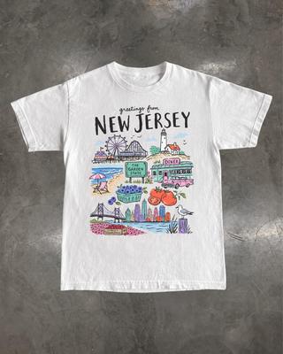 New Jersey Garden State Graphic T-Shirt: Retro Shore Souvenir Tee