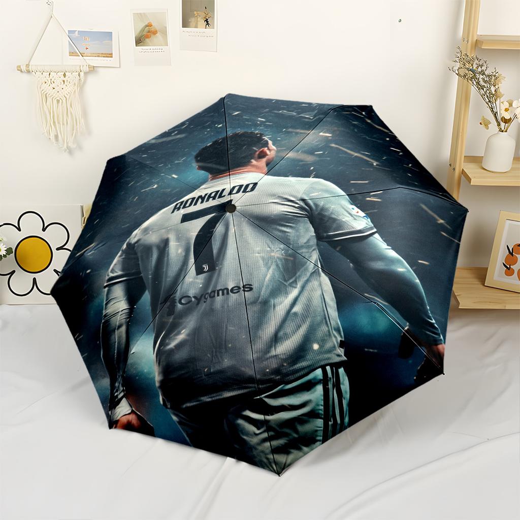Ronaldo's Iconic Moment Outdoor Automatic Umbrella Compact 8-Rib Design Lightweight Perfect for Outdoor Adventures Fashionable Accessory