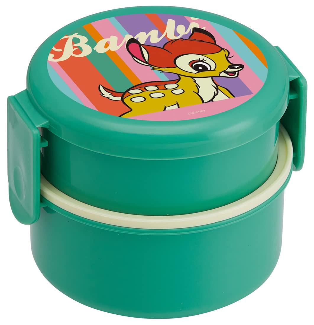 

Skater Bento Rice Ball Made in Disney Retro Bambi Box, 500ml, Two-Tier, Round, Case, Antibacterial, Japan, Design, ONWR1AG-A