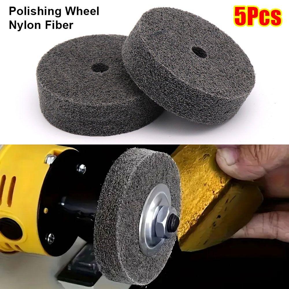 1/5Pcs 3" Buffer Wheel Fiber Abrasive Wheel New Polishing Wheel for Benchtop Buffers and Grinders
