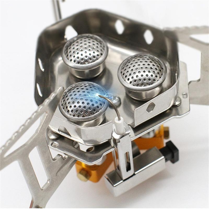 3-head Camping Stove Outdoor Portable Foldable Windproof Cooking Stove For Outdoor Camping Hiking