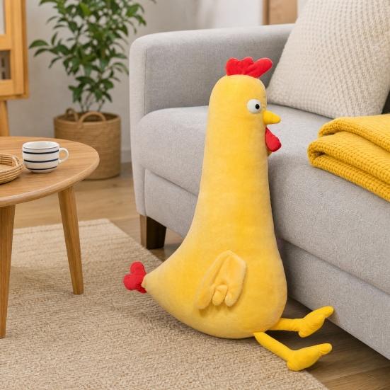 Chick Plush Pillow, Long Body Stuffed Animal for Sleeping, Soft Body Pillow for Adults, Removable Hugging Toy for Bed
