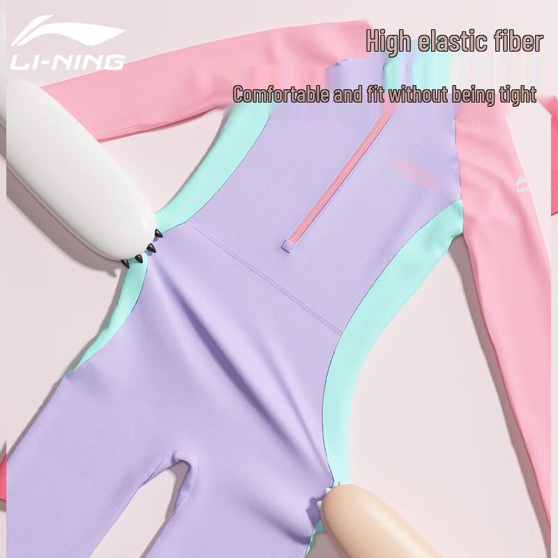 Li-Ning Girls' Long-Sleeve One-Piece Swimsuit