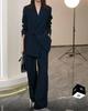Southeast Asia Women's Plus Size Wide-Leg Pants Two-Piece Set - Spring/Autumn Fashion