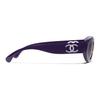 Chanel Logo Oval Sunglasses Unisex Sunglasses Purple A71634X02110S5853