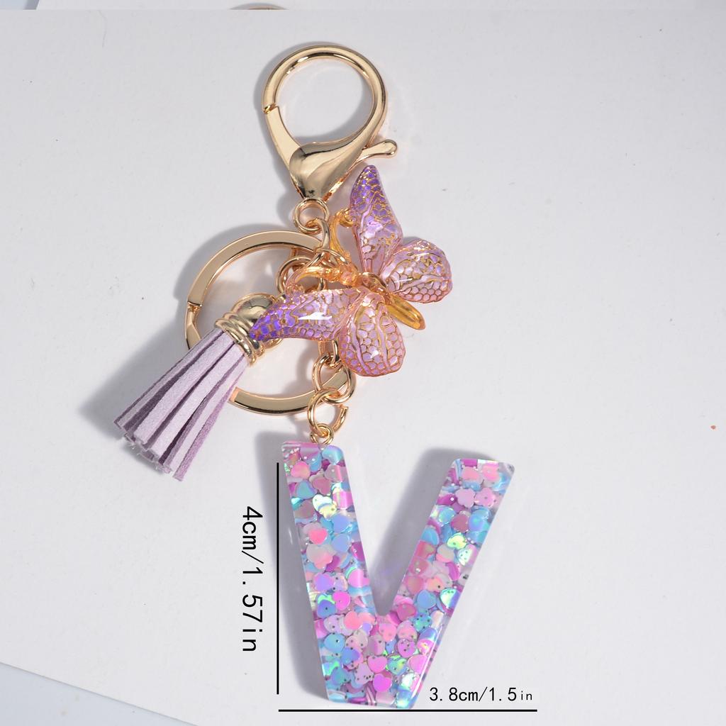 Schmetterling Brief Schlüsselanhänger Anhänger Schlüsselanhänger, Mädchen Accessoires, Schultaschenanhänger