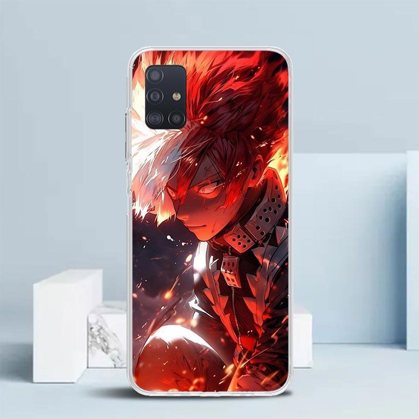 Todoroki Shoto MHA My Hero Phone Case For Samsung Galaxy A52 A32 A22 A12 A51 A50S A30S A10S Note 20 Ultra 10 S10 Plus A31 A20 A7