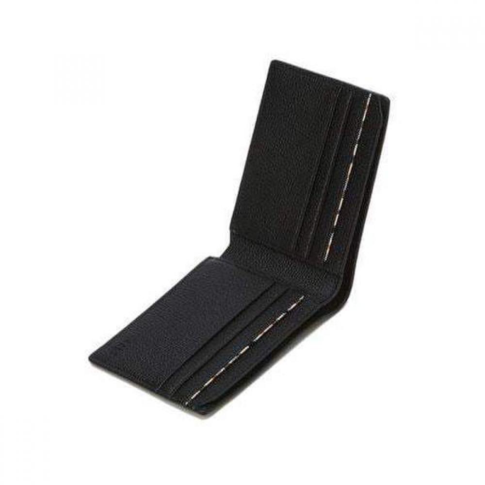 Daks Black European Imported Leather Inside Check Slim Wallet Dbwa6e854bk