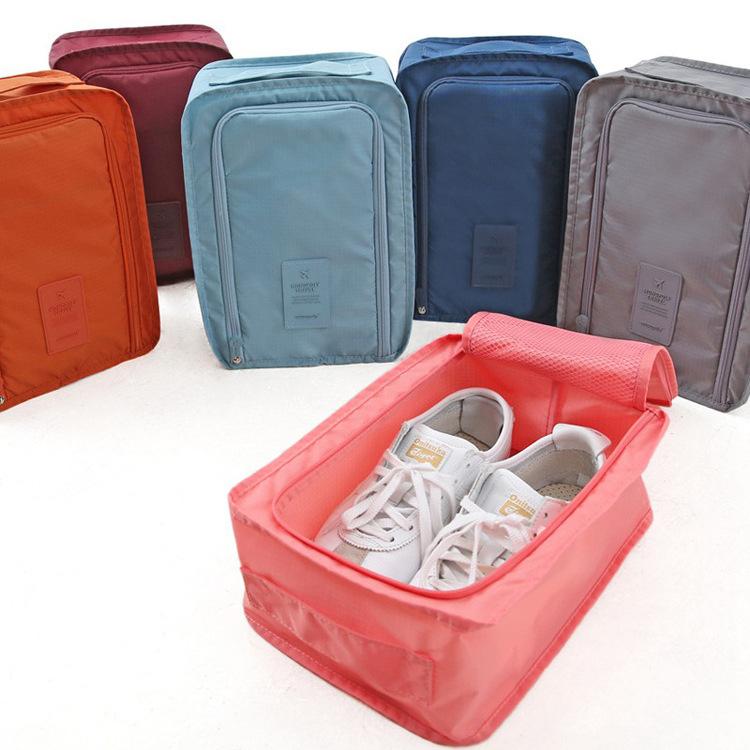 Foldable Portable Shoe Storage Bag with Handle Large Capacity Travel Organizer for Shoes and Accessories
