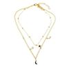 Non-Fading Sweet Fresh Necklace: Titanium Steel Tassel with Diamond-Embellished Multiple Butterflies