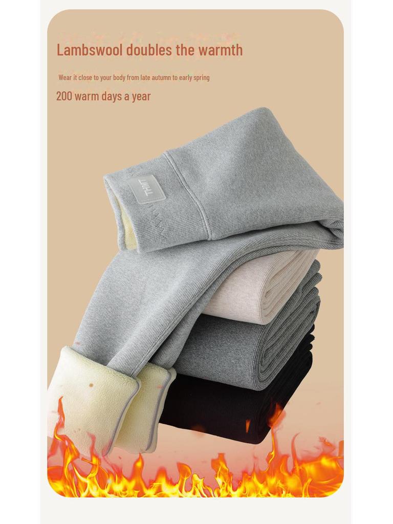 Extra Thick Plush High Waist Winter Leggings - Slimming Skinny Wool Pants for Women