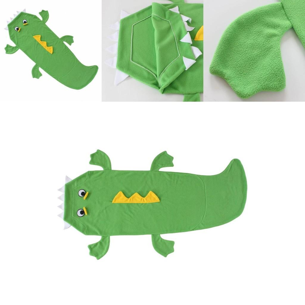 Green Crocodile Childrens Blanket Sleeping Bag For Winter Kids Use