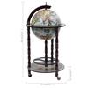 VidaXL Bar sous forme de globe Bois d'eucalyptus Bleu 320905