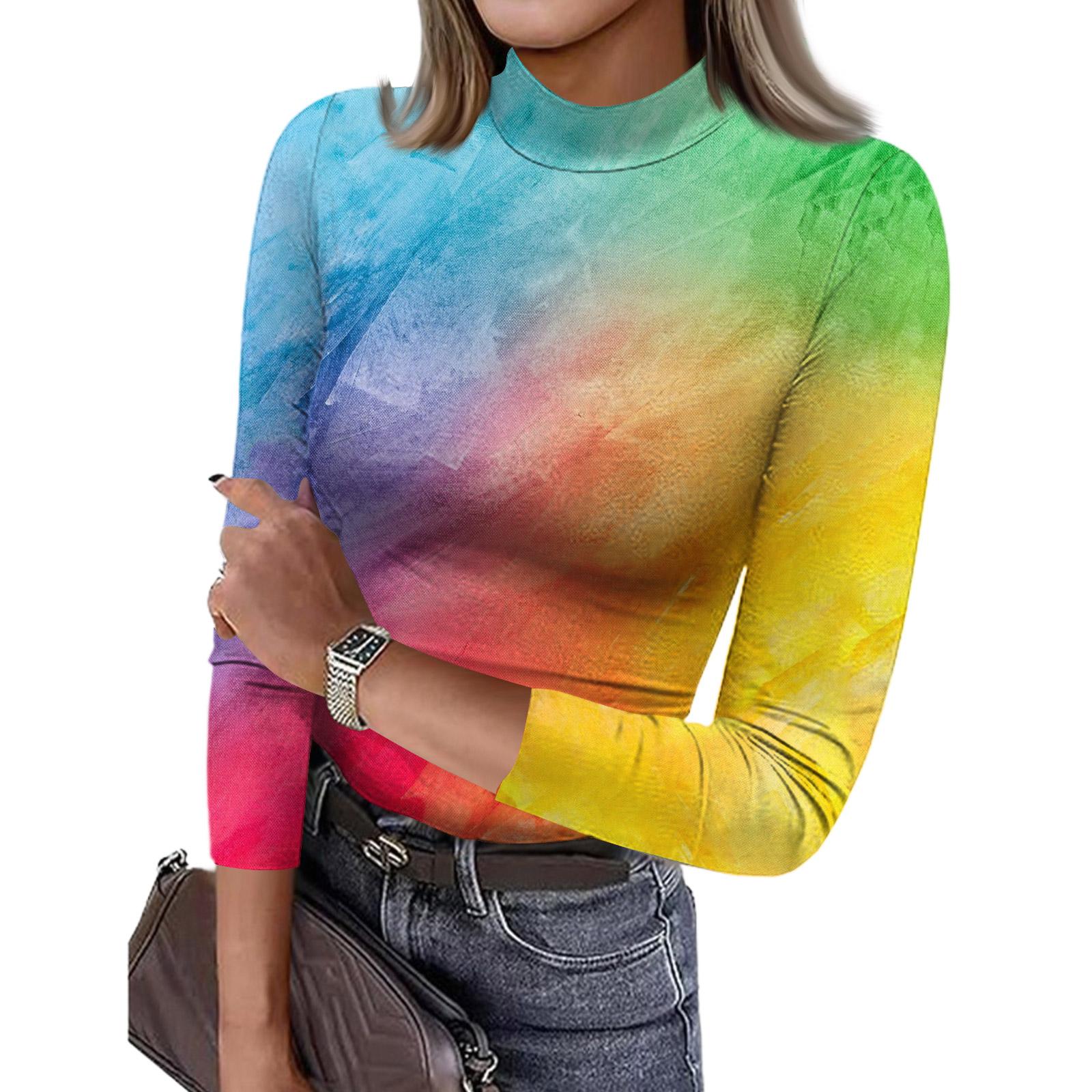 

Women s Slim Bottom T-shirt Fashion Casual Printing Round Neck Pullover 3/4 Sleeve Top XXL жовтий