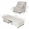 Fold-out Armchair for Sleeping KIMO Bedding Container Family Furniture Hunter Beige