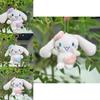 Adorable Pink Plush Bunny Keychain 10cm Soft Cute Stuffed Animal Gift With Chains Colorful