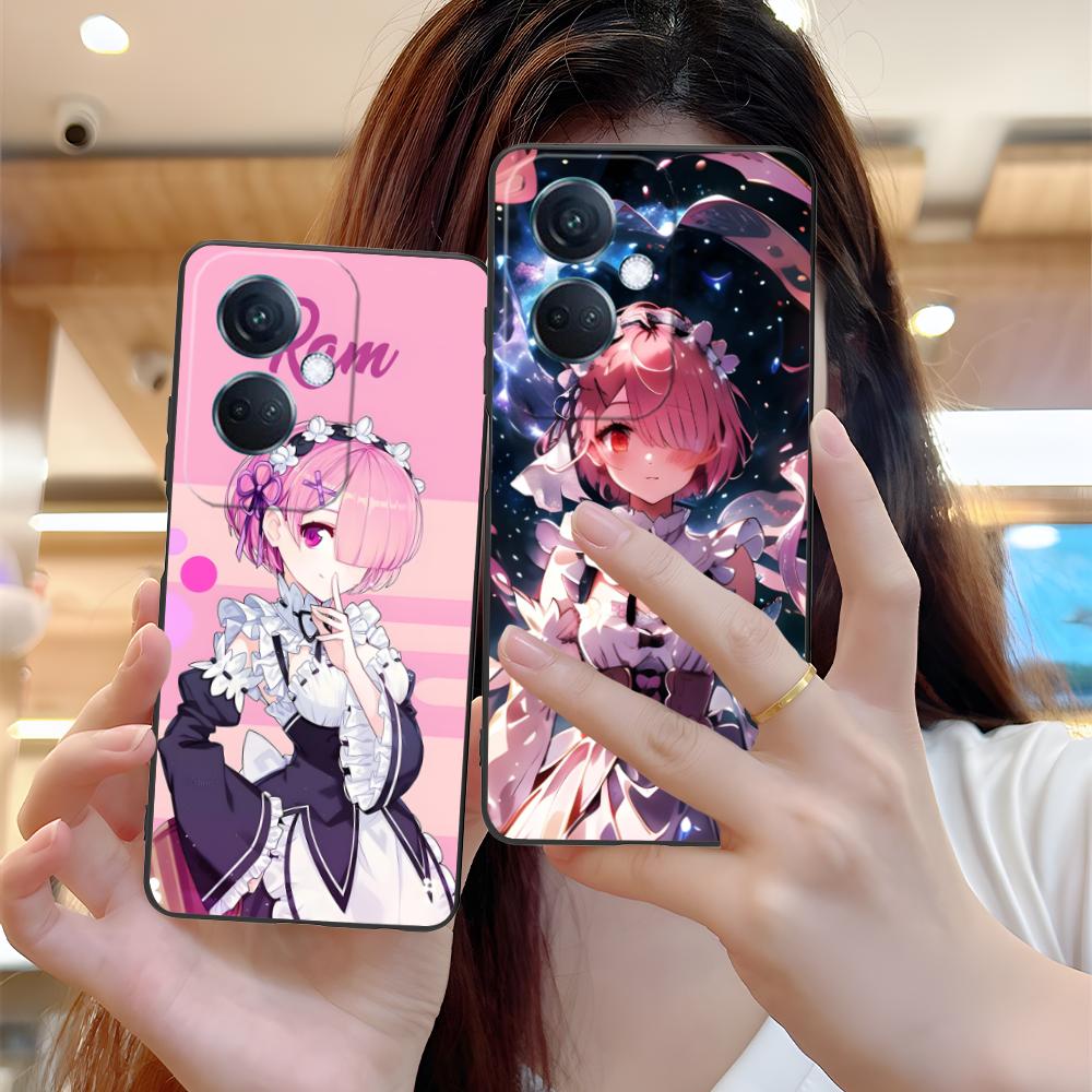 ReZero Ram Waifu Handyhülle für OPPO Find X9 X8 X7 X6 X5 X3 X2 Plus s Pro Ultra Lite Bunter Druck Schutzhülle Hülle Luxus