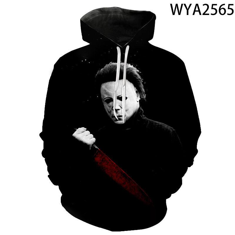 2026 Herbst Halloween Horror Michael Myers 3D-Druck Herren Damen Kinder Hoodies Harajuku Streetwear Kapuzen-Sweatshirts Pullover