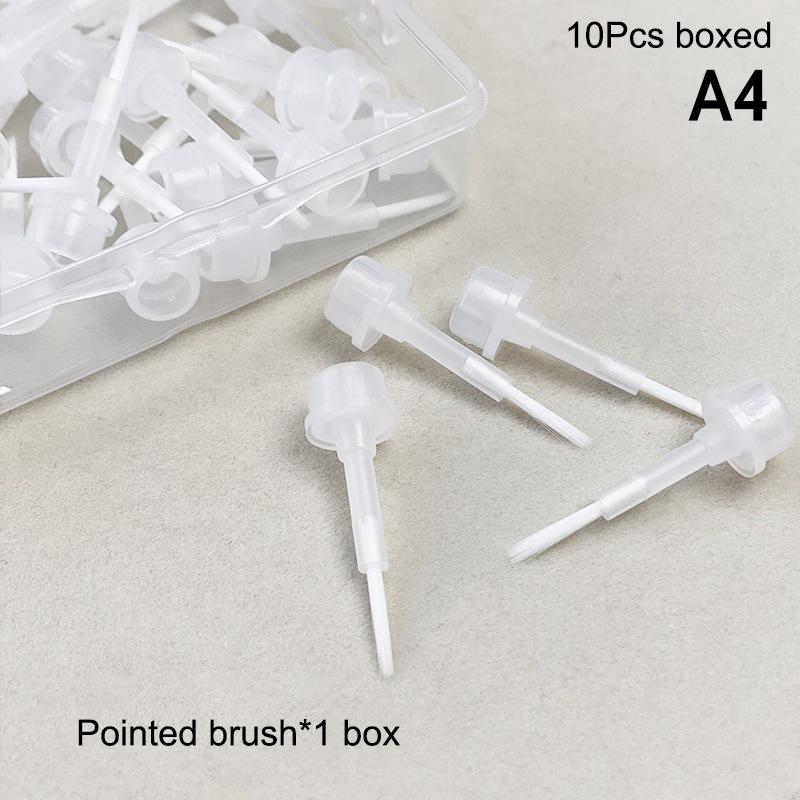 1Set Nail Polish Brush With Double Head Pen Wooden Rod Can Replacement Nail Brush Liquid Applicators Manicure Tools