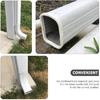 Yardwe Downspout Safety Caps 2pcs Drain Nozzle Sleeve Rain Gutter White Tool Rubber Child Downspout Covers