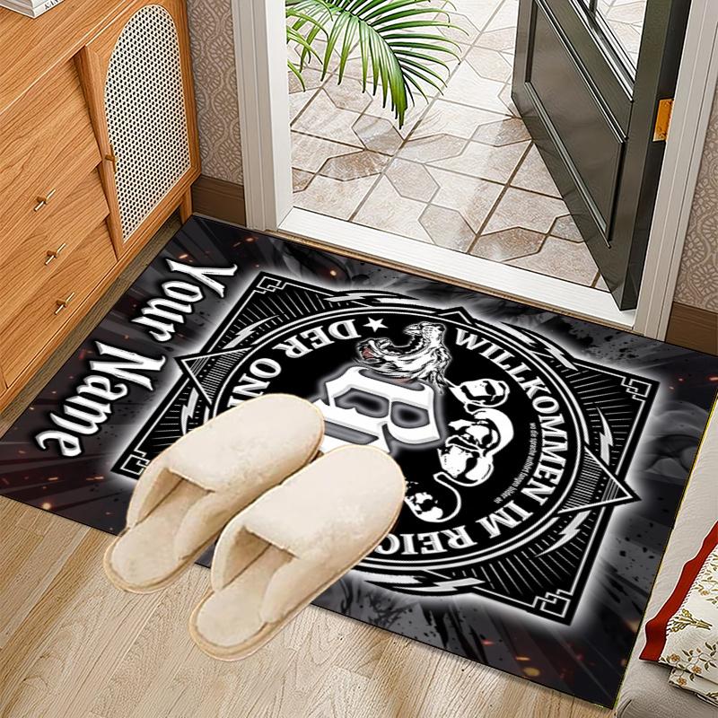 Benutzerdefinierter Name Realm Onkelz Band Teppich Büroteppich, Indoor-Teppich, Stuhlmatte, Wohnzimmer, Fußmatte Spielteppich Heimdekoration Geburtstags-Weihnachtsgeschenke