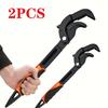 Adjustable Socket Pipe Wrench, Pointed Tail Universal Wrench with Auto Lock Design, Multi-Purpose Quick Pipe Repair Tool