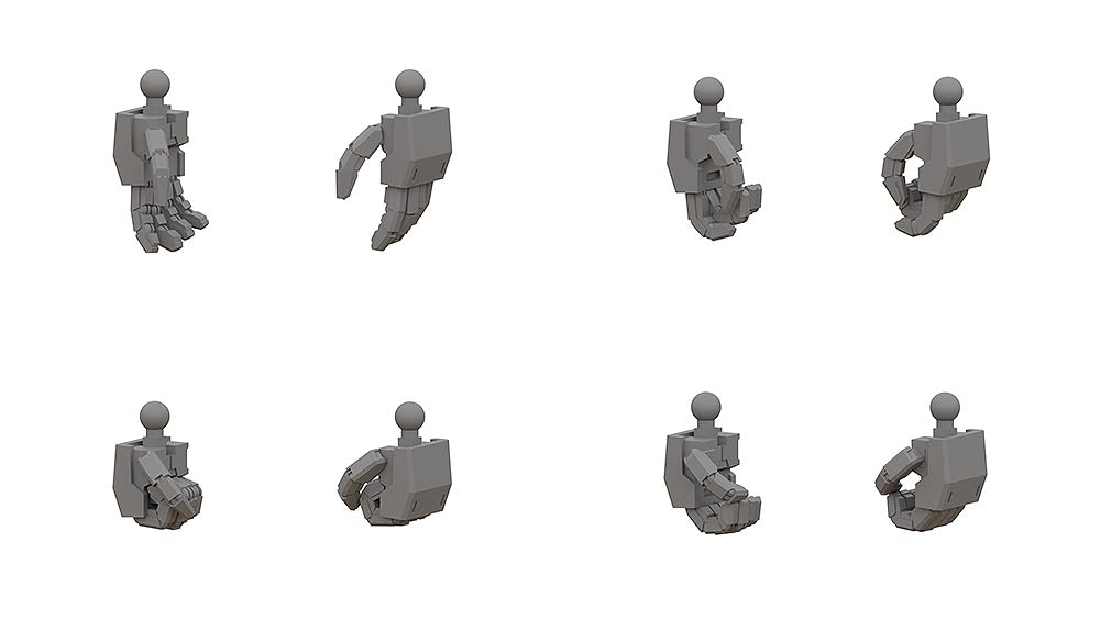 Good Smile Company MODEROID Titanomachia Set from Titanomachia SIDE CE Assembly Plastic Model Kit T-Hand (Horn/M) Non-scale серый