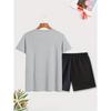 100% Baumwolle Herren Sommer Casual USA Musterdruck Übergröße Rundhals Kurzarm T-Shirt