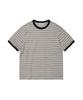 WACKY WILLY Jacquard Multi-Stripe Short Sleeve T-Shirt Gray