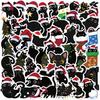 50/100 STÜCKE Cartoon Weihnachten Schwarze Katze Graffiti Aufkleber Dekorativ Gitarre Notizbuch Gepäck DIY Wasserdicht