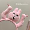 Quirky Pink Rabbit Headband for Hair Styling and Bangs Control