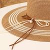 New Summer Seaside Beach Trip Photo Sunscreen UV Visor Foldable Sun Hat Big Brim Straw Hat