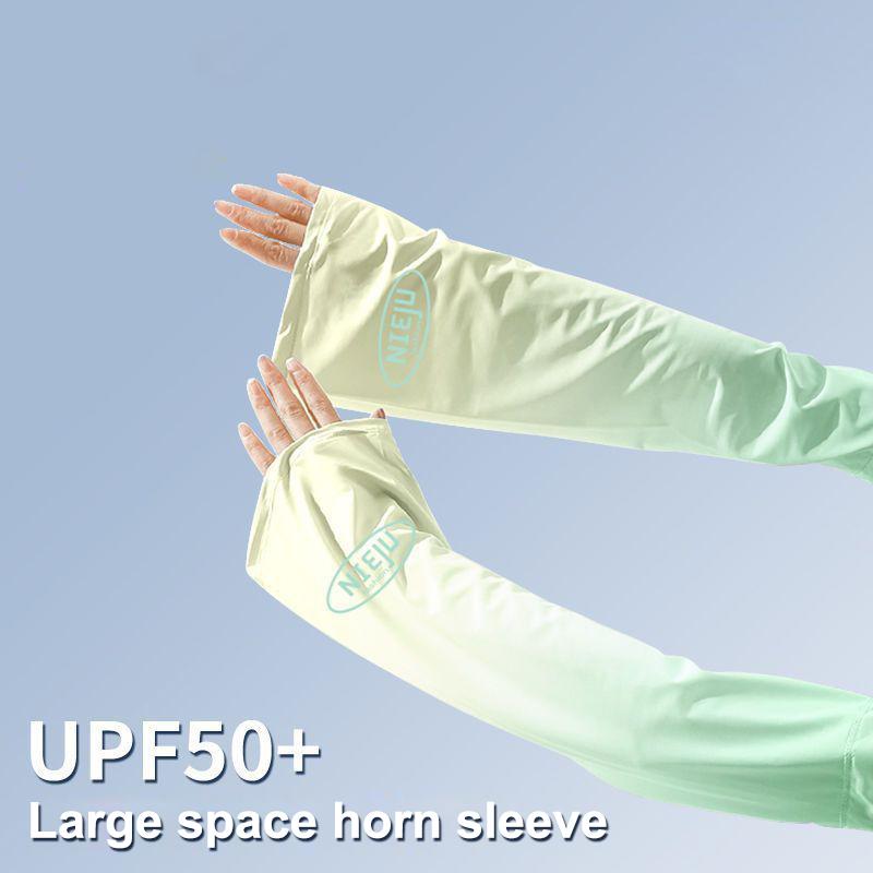 1Pair Gradient Color Loose Cycling Arm Sleeves Uv Protection Sunscreen Running Sleeve Outdoors Sport Cycling Arm Sleeves