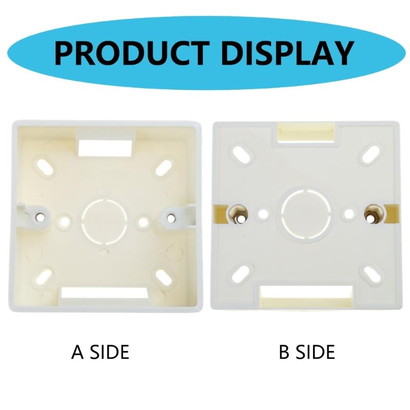 86 Type Wall Switches Socket Protections Box Electrical Outlet Mounting Box White Plastic Protections Box Easy to Install