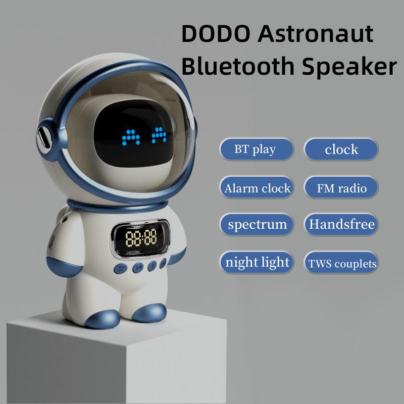 Taşınabilir Kablosuz Ses Hoparlörü, Gece Lambalı Akıllı Astronot Bluetooth Hoparlör, FM Radyo, Subwoofer, Müzik Hoparlörü