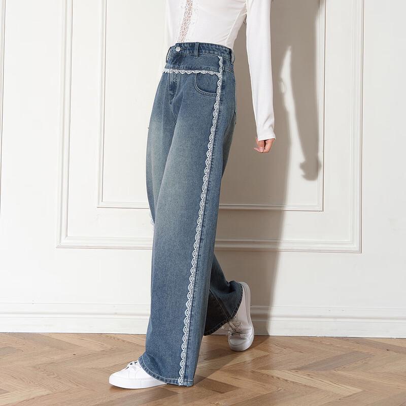 TonLion Women's Autumn/Winter Loose Fit Denim Jeans