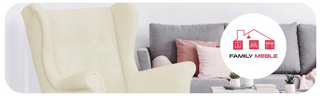 Wingback Armchair with Footrest Scandinavian Velvet Cream Light Hunter Family Furniture Beige