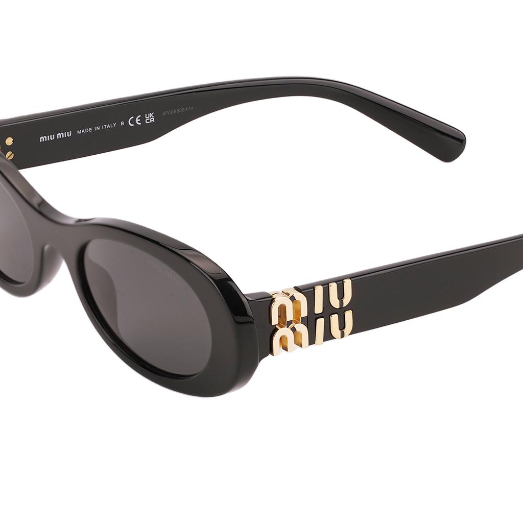 Miu Miu Logo Letter Decor Irregular Shape Sunglasses Unisex sunglasses Black SMU06ZE1ABC050F05S0