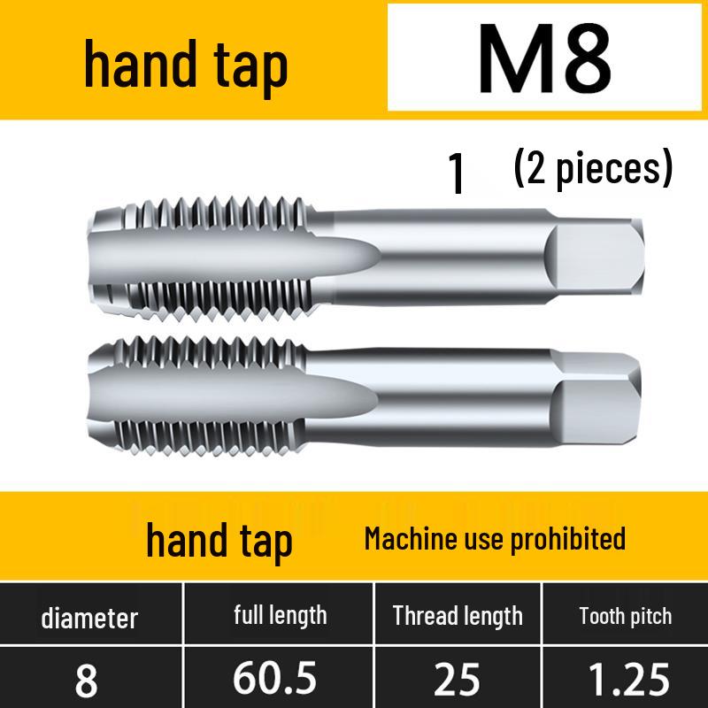 Hand Taper Tap Threading Tool M3-M20 for Manual Tapping
