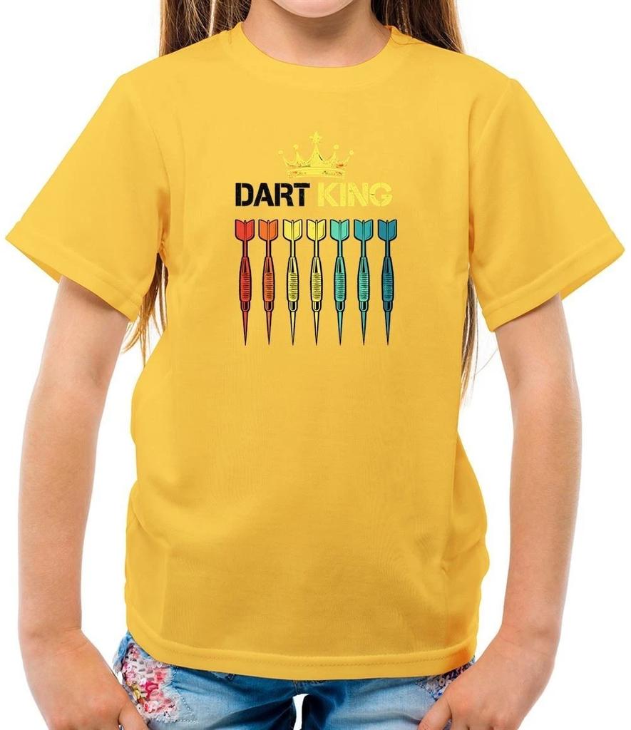 Dart King - Kids T-Shirt - 180 Darts Love Funny Fathers Day Luke Player