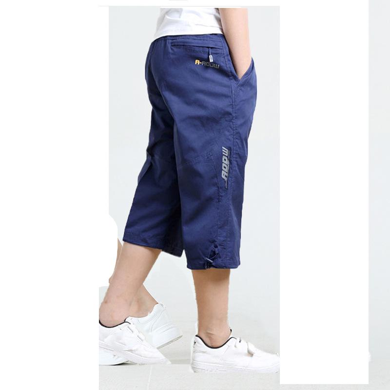

Boys Trendy Casual Summer Capri Shorts - 2024 Mid-Length Five-Point Sports Pants Size 22 темно-синий