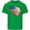 Curled Usa Flag Independence Day Football Unisexs Light Cotton Tshirt
