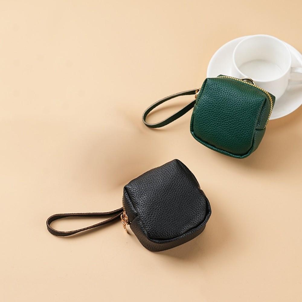 Pochette pour clés de voiture en cuir souple, porte-clés élégant, petite bourse unisexe